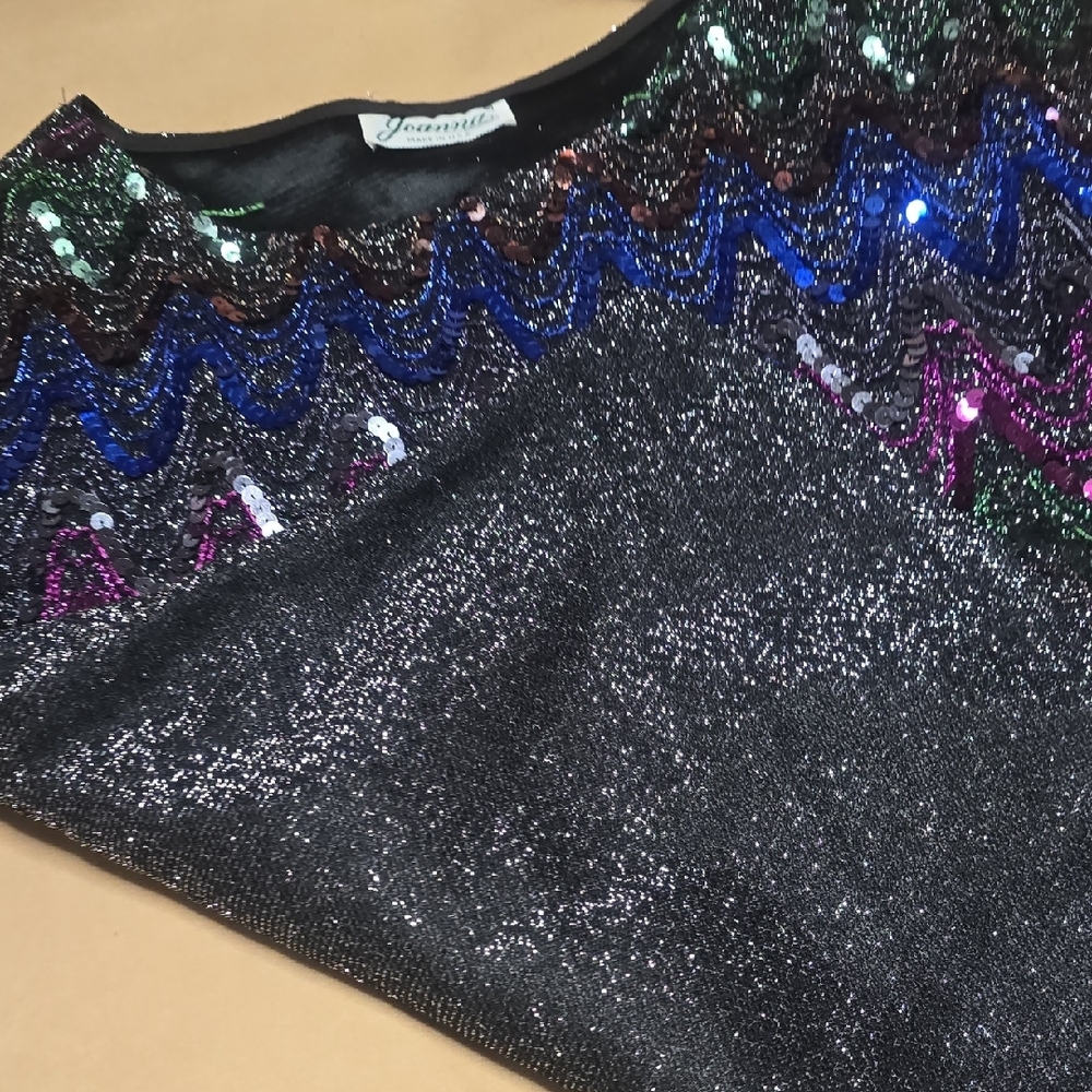 Dazzling Sequin Zigzag Blouse - Multicolor - image 4